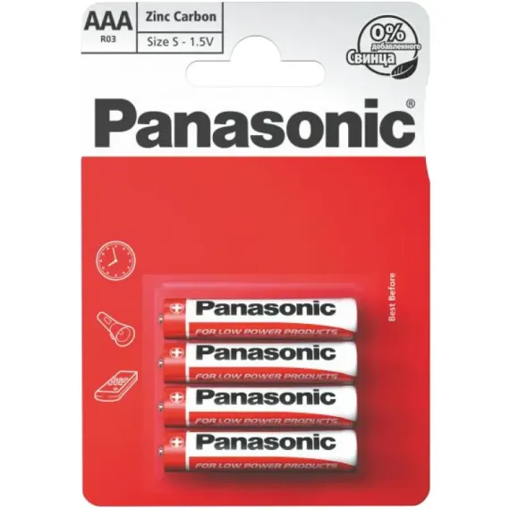 BATERII PANASONIC R03REL, AAA, 4BUC.