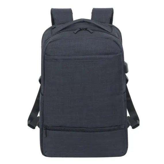 РЮКЗАК ДЛЯ НОУТБУКА RIVACASE BISCAYNE, 17.3", ПОЛИЭСТЕР, ЧЁРНЫЙ