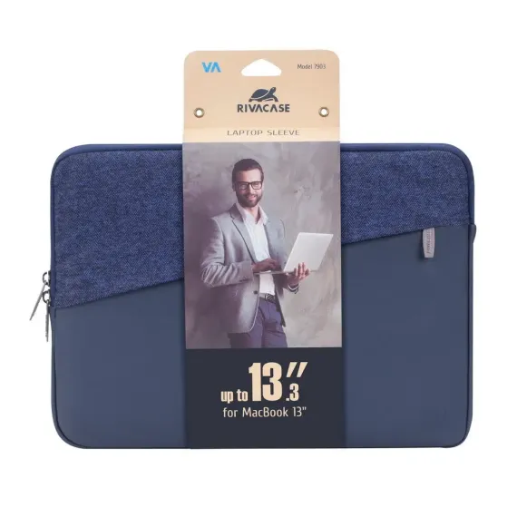 СУМКА ДЛЯ НОУТБУКА RIVACASE EGMONT, 13.3", POLYESTER, СИНИЙ
