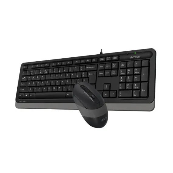 SET TASTATURA + MOUSE A4TECH F1010, CU FIR, NEGRU/GRI