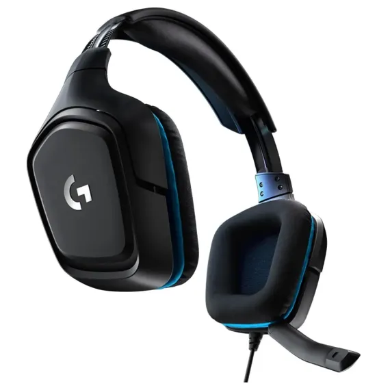 CASTI GAMING LOGITECH G432, CU FIR, NEGRU/ALBASTRU