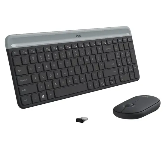 SET TASTATURA + MOUSE LOGITECH MK470, FARA FIR, NEGRU