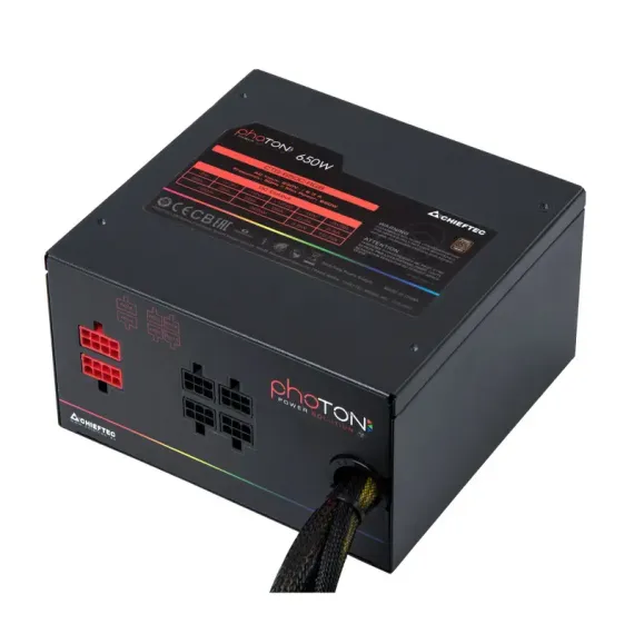 SURSA ALIMENTARE PC CHIEFTEC CTG-650C-RGB, 650W, ATX, SEMI-MODULAR