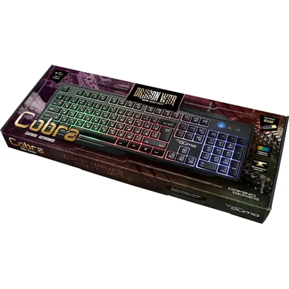 TASTATURA QUMO COBRA, CU FIR, NEGRU