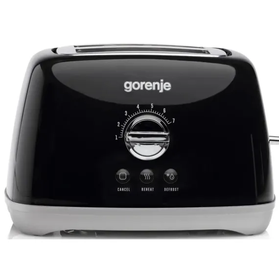 TOASTER GORENJE RETRO COLLECTION T900RLBK, NEGRU