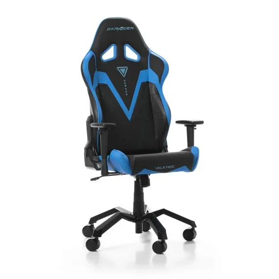 ИГРОВОЕ КРЕСЛО DXRACER VALKYRIE, ИСКУССТВЕННАЯ КОЖА, ЧЕРНЫЙ/СИНИЙ