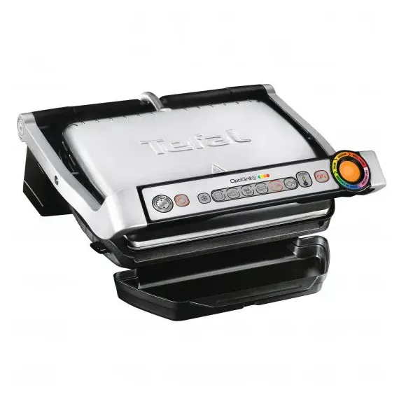 ЭЛЕКТРИЧЕСКИЙ ГРИЛЬ TEFAL OPTIGRILL, 2000ВТ, СЕРЕБРИСТЫЙ