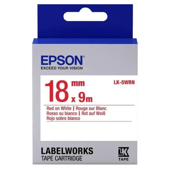 КАРТРИДЖ С ЛЕНТОЙ EPSON LK-5WRN, 18 ММ X 9 М