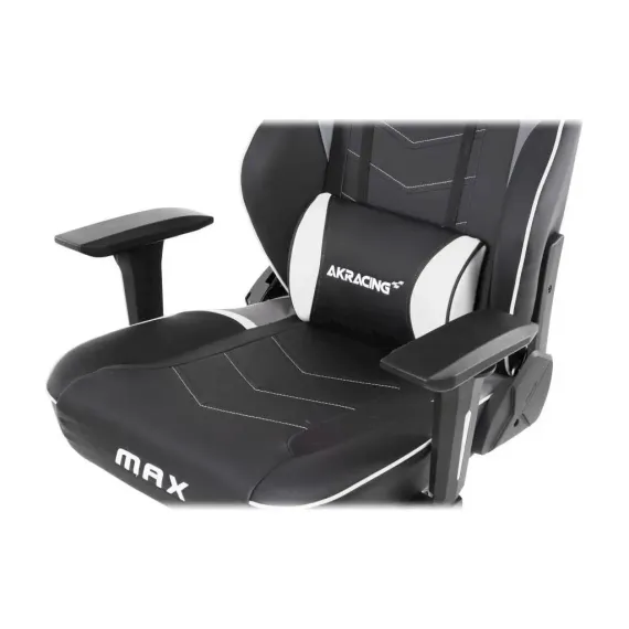 SCAUN GAMING AKRACING MASTERS MAX, PU PIELE, ALB
