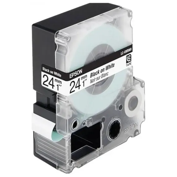 CARTUS DE BANDA EPSON LK-6WBN, 24 MM X 9 M
