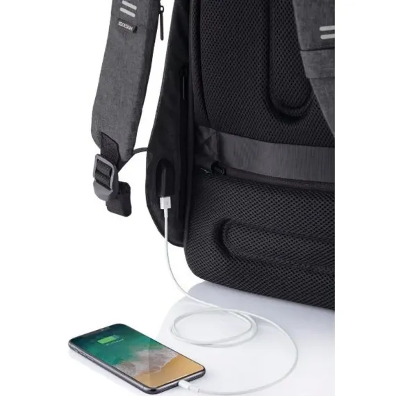 РЮКЗАК ДЛЯ НОУТБУКА BOBBY HERO REGULAR, 15.6", ИСКУССТВЕННАЯ КОЖА, ЧЁРНЫЙ