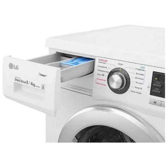 СТИРАЛЬНО-СУШИЛЬНАЯ МАШИНА LG F1496ADS3, 8КГ, БЕЛЫЙ
