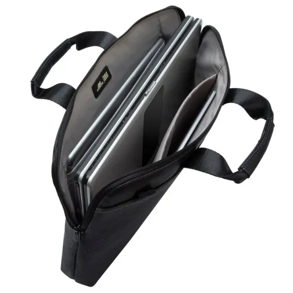 СУМКА ДЛЯ НОУТБУКА RIVACASE ORLY, 15.6", ПОЛИЭСТЕР, ЧЁРНЫЙ