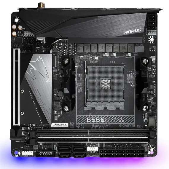 МАТЕРИНСКАЯ ПЛАТА GIGABYTE B550I AORUS PRO AX, AM4, AMD B550, MINI-ITX