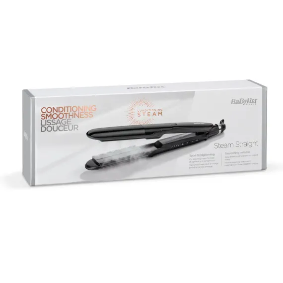 ВЫПРЯМИТЕЛЬ ДЛЯ ВОЛОС BABYLISS STEAM STRAIGHT | ST492E, ЧЁРНЫЙ