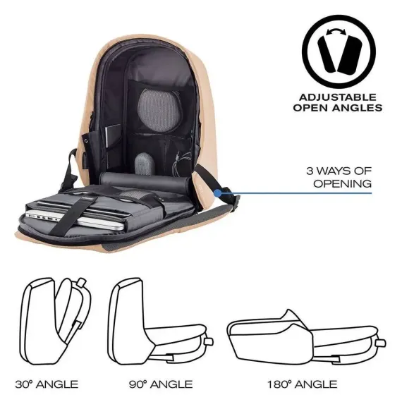 РЮКЗАК ДЛЯ НОУТБУКА BOBBY HERO SPRING, 13.3", ПОЛИЭСТЕР, ПЕРСИКОВЫЙ