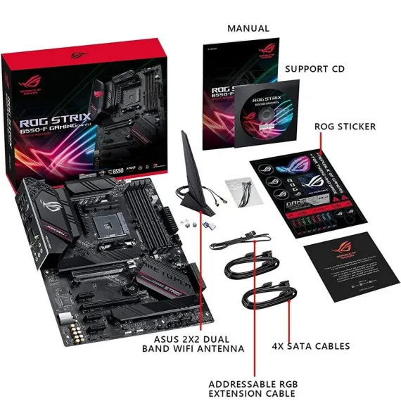 МАТЕРИНСКАЯ ПЛАТА ASUS ROG STRIX B550-F GAMING (WIFI), AM4, AMD B550, ATX