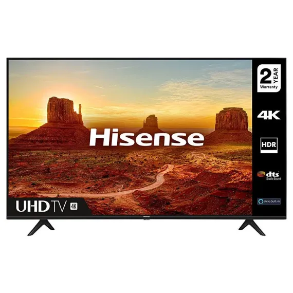 55" LED SMART ТЕЛЕВИЗОР HISENSE 55A7100F, 3840 X 2160 4K, VIDAA U OS, ЧЁРНЫЙ