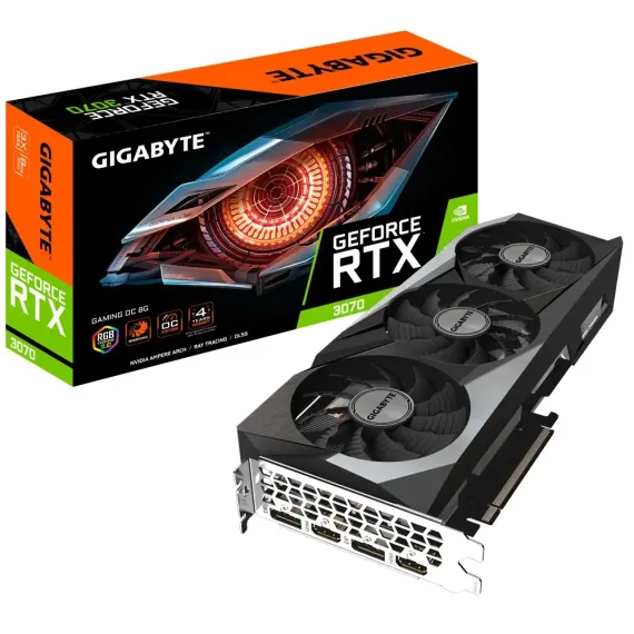 ВИДЕОКАРТА GIGABYTE GV-N3070GAMING OC-8GD,  8GB GDDR6 256БИТ