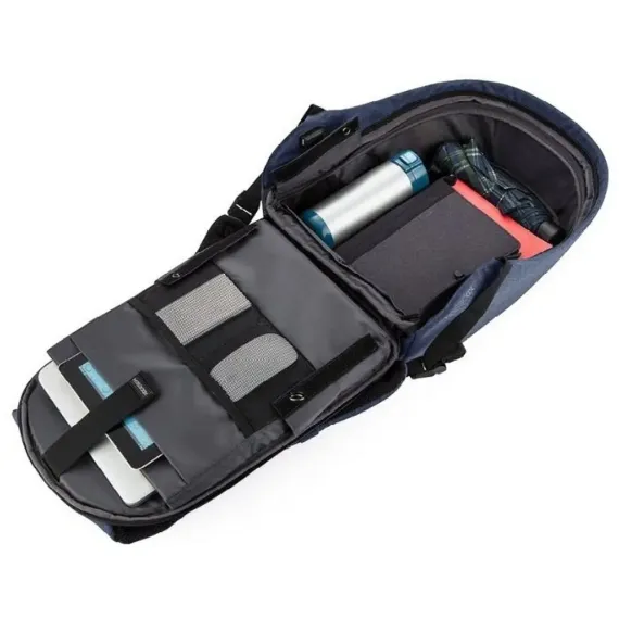 RUCSAC PENTRU LAPTOP BOBBY HERO SMALL, 13.3", PIELE ARTIFICIALA, ALBASTRU INCHIS