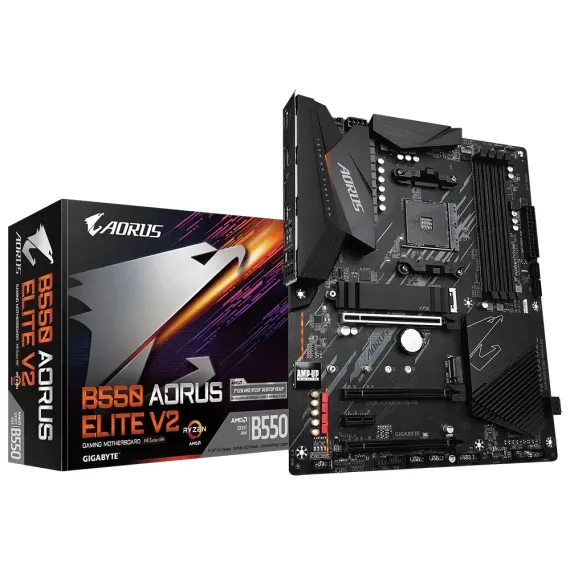 МАТЕРИНСКАЯ ПЛАТА GIGABYTE B550 AORUS ELITE V2, AM4, AMD B550, ATX
