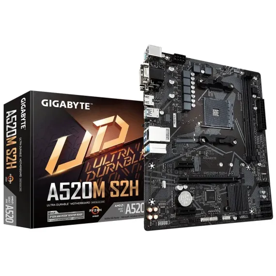 PLACA DE BAZA GIGABYTE A520M S2H 1.0, AM4, AMD A520, MICRO-ATX