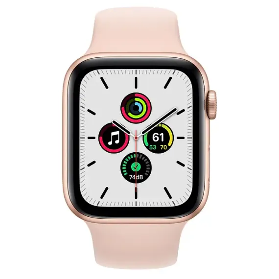 УМНЫЕ ЧАСЫ APPLE WATCH SE MYDR2, 44ММ, АЛЮМИНИЕВЫЙ КОРПУС СО СПОРТИВНЫМ РЕМЕШКОМ PINK SAND