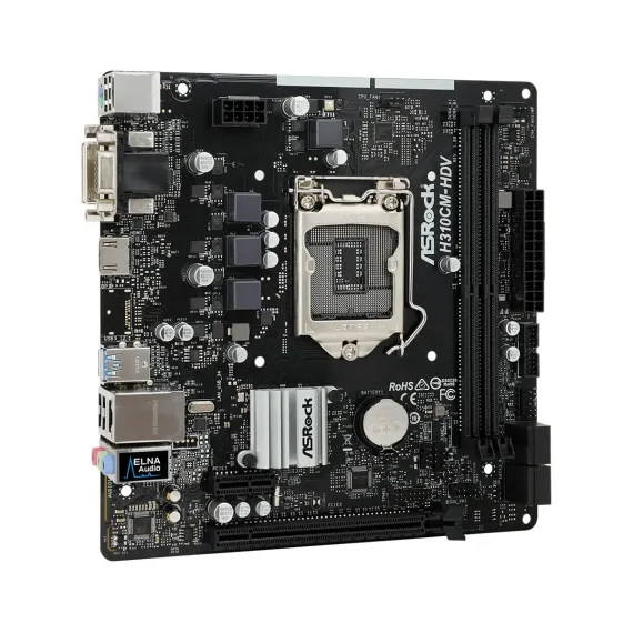 МАТЕРИНСКАЯ ПЛАТА ASROCK H310CM-HDV, LGA1151, INTEL H310, MICRO-ATX