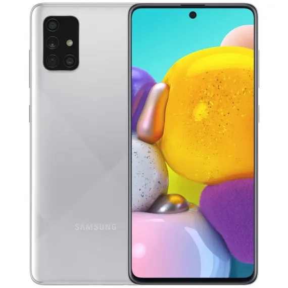 СМАРТФОН SAMSUNG GALAXY A51, 128ГБ/6ГБ, СЕРЕБРИСТЫЙ МЕТАЛЛИК