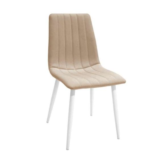 SCAUN DC-90P~DENIM LIGHT BEIGE+WHITE LEGS