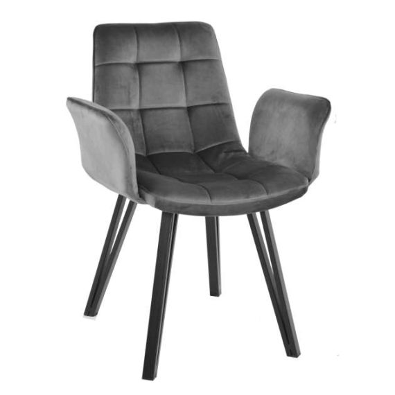 SCAUN DC-18~DARK GREY HLR21+BLACK LEGS