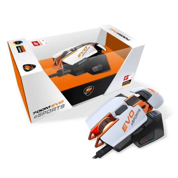 ИГРОВАЯ МЫШЬ COUGAR 700M EVO ESPORTS, БЕЛЫЙ/ЧЁРНЫЙ