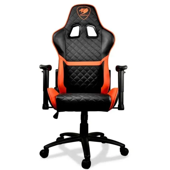 ИГРОВОЕ КРЕСЛО COUGAR ARMOR ONE, ПВХ КОЖА, ЧЕРНЫЙ/ОРАНЖЕВЫЙ