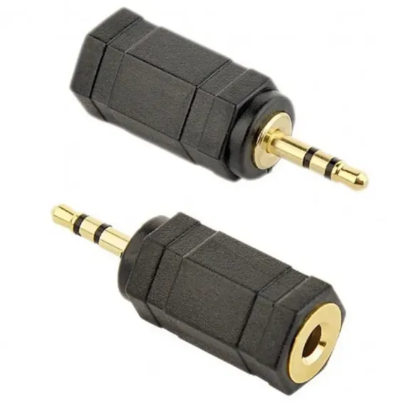 AUDIO ADAPTOR CABLEXPERT A-3.5F-2.5M, 3.5MM 3-PIN (F) - 2.5MM 3-PIN (M), NEGRU