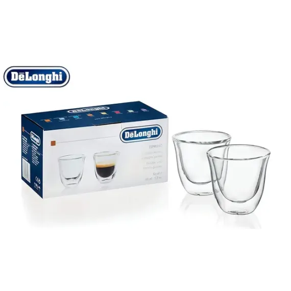 СТАКАНЫ ДЛЯ КАПУЧИНО DE'LONGHI 60ML 2PCS, ПРОЗРАЧНЫЙ