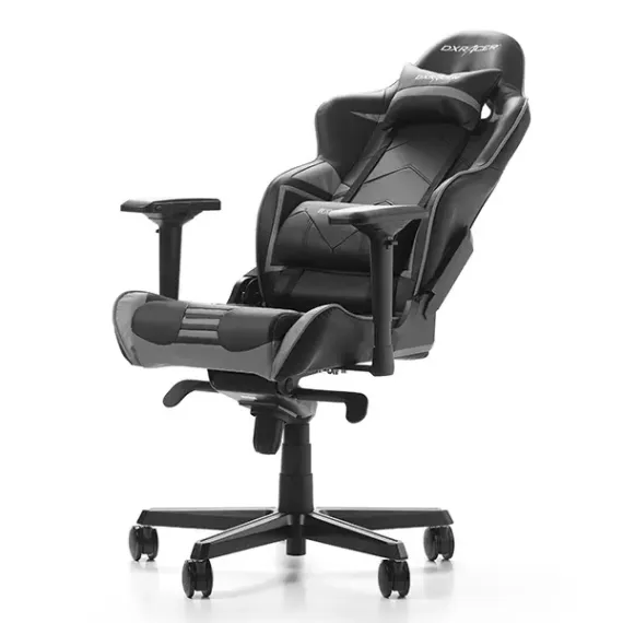 ИГРОВОЕ КРЕСЛО DXRACER RACING PRO, ИСКУССТВЕННАЯ КОЖА, ЧЕРНЫЙ/СЕРЫЙ