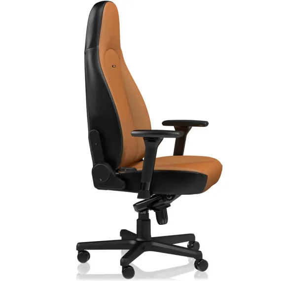 ИГРОВОЕ КРЕСЛО NOBLECHAIRS ICON, НАТУРАЛЬНАЯ КОЖА, КОНЬЯЧНЫЙ/ЧЕРНЫЙ