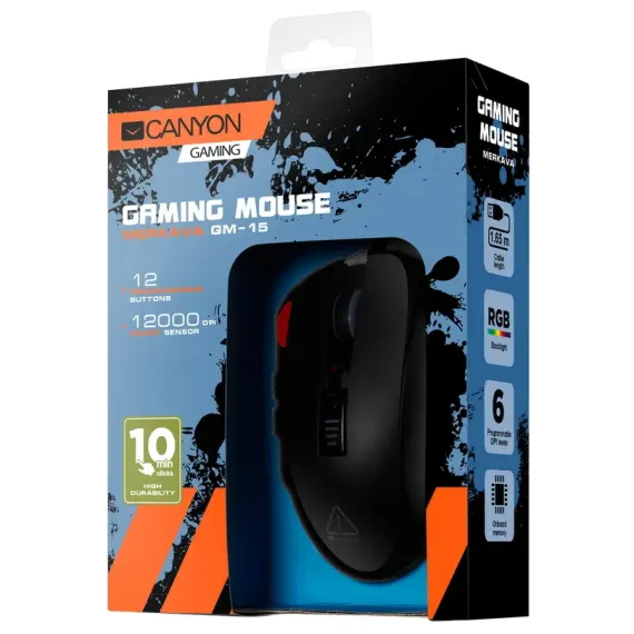 ИГРОВАЯ МЫШЬ CANYON MERKAVA, ЧЁРНЫЙ