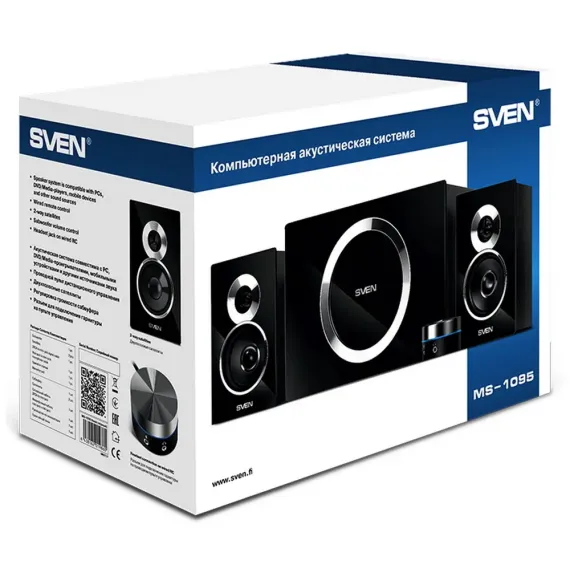 КОМПЬЮТЕРНЫЕ КОЛОНКИ 2.1 SVEN MS-1095, ЧЁРНЫЙ