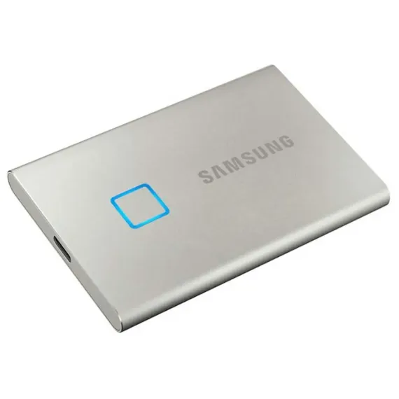 ВНЕШНИЙ ПОРТАТИВНЫЙ SSD НАКОПИТЕЛЬ SAMSUNG PORTABLE SSD T7 TOUCH,  2 TB, СЕРЕБРИСТЫЙ (MU-PC2T0S/WW)