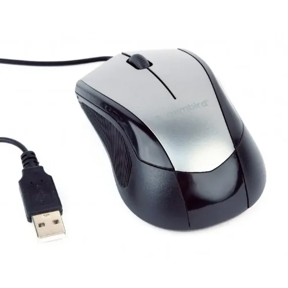 МЫШЬ GEMBIRD MUS-3B-02-BG, ЧЁРНЫЙ/СЕРЫЙ