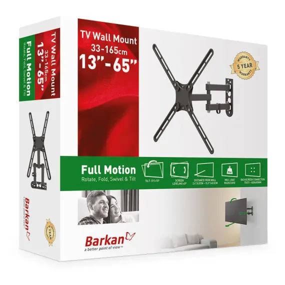 SUPORT TV DE PERETE BARKAN E3433, NEGRU