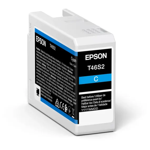 КАРТРИДЖ ЧЕРНИЛЬНЫЙ EPSON T46S ULTRACHROME PRO 10, 25МЛ, ГОЛУБОЙ