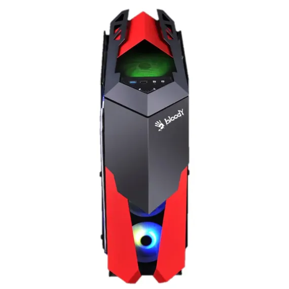 CARCASA PC BLOODY GH-30, MIDI-TOWER, FARA SURSA DE ALIMENTARE, NEGRU/ROSU