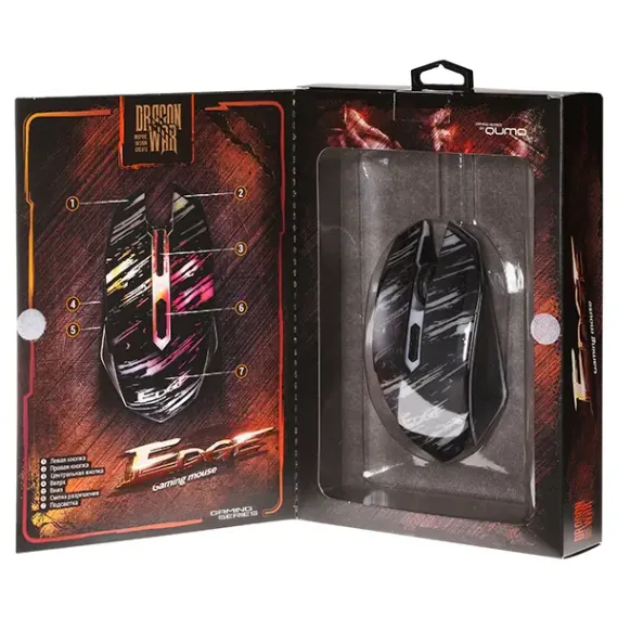 ИГРОВАЯ МЫШЬ QUMO EDGE, ЧЁРНЫЙ