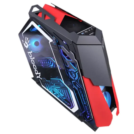 CARCASA PC BLOODY GH-30, MIDI-TOWER, FARA SURSA DE ALIMENTARE, NEGRU/ROSU