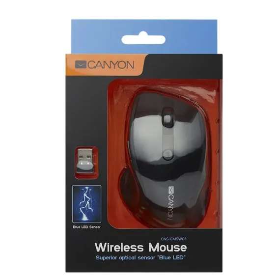 БЕCПРОВОДНАЯ МЫШЬ CANYON MW-01, СИНИЙ