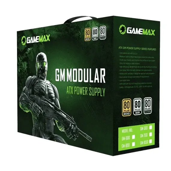 SURSA ALIMENTARE PC GAMEMAX GM-1050, 1050W, ATX, SEMI-MODULAR