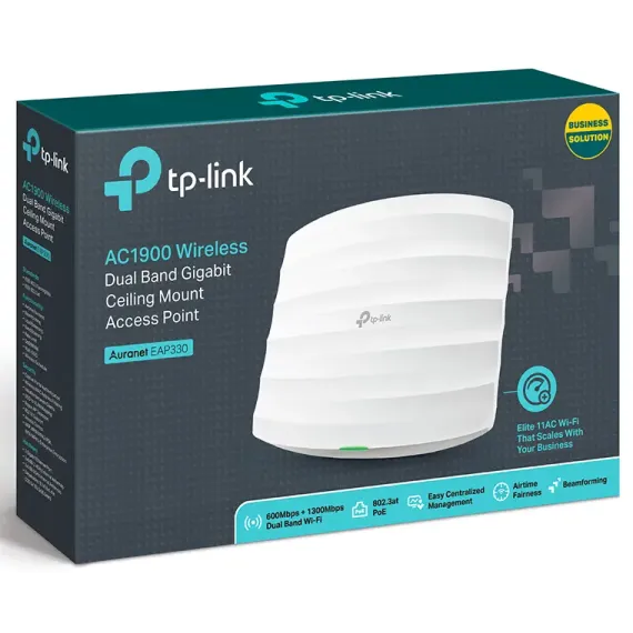 БЕСПРОВОДНАЯ ТОЧКА ДОСТУПА TP-LINK EAP330, 600 МБИТ/С, 1300 МБИТ/С, БЕЛЫЙ