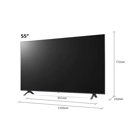 55" LED SMART ТЕЛЕВИЗОР LG 55UP80006LA, 3840 X 2160, WEBOS, ЧЁРНЫЙ
